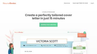 Cover Letter Builder | Easy to Use, Done in 15 Minutes | Resume Genius