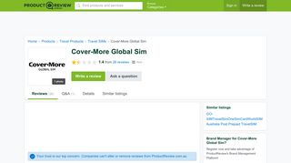 Cover-More Global Sim Reviews - ProductReview.com.au