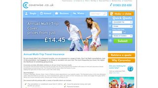 Annual Multi Trip Travel Insurance - Coverwise