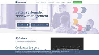 Covidence - Better systematic review management