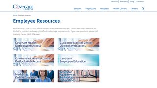 Employee Resources | Covenant Health