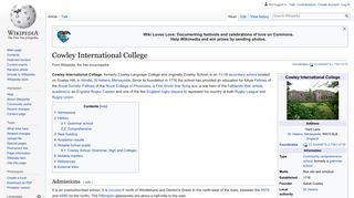 Cowley International College - Wikipedia