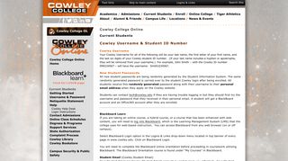 Cowley Username & Student ID Number | Cowley College