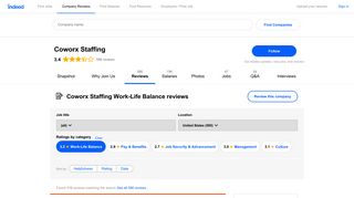 Working at Coworx Staffing: 114 Reviews about Work-Life Balance ...
