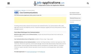 Cox Communications Application, Jobs & Careers Online