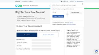 My Profile Registration | Cox Communications