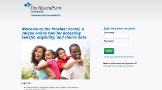 Cox Health Plans Provider Portal - Healthx