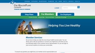 Health Insurance Benefits for Cox HealthPlans Members