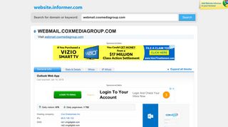webmail.coxmediagroup.com at WI. Outlook Web App - Website Informer