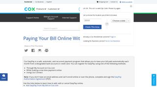 Paying Your Bill Online With EasyPay - Cox