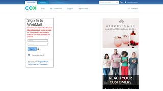 Sign In to WebMail - My Account - Cox
