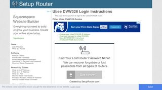 Login to Ubee DVW326 Router - SetupRouter
