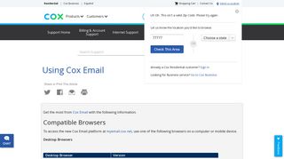 Using Cox Email