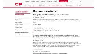 Become a customer - Canadian Pacific Railway