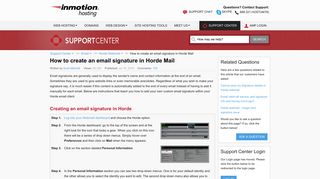 How to create an email signature in Horde Mail | InMotion Hosting
