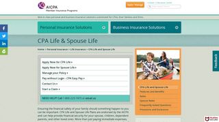 CPA Life & Spouse Life - AICPA Insurance Programs