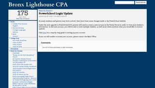 PowerSchool Login Update - Bronx Lighthouse CPA - Google Sites