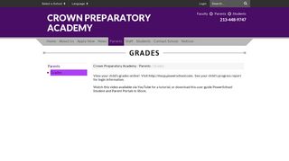 Grades - Crown Preparatory Academy