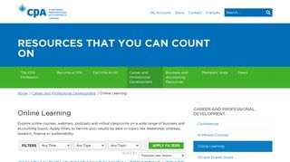 Online Learning - CPA Canada