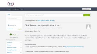 CPA Securexam Upload Instructions - Powered by Kayako Help Desk ...