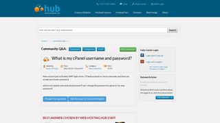 What is my cPanel username and password? | Web Hosting Hub