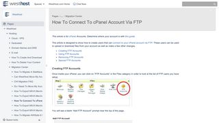 How To Connect To cPanel Account Via FTP - WestHost - WestHost ...