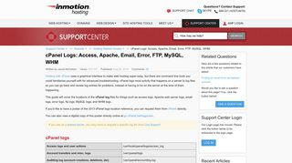 cPanel Logs: Access, Apache, Email, Error, FTP, MySQL, WHM ...