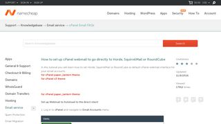 How to set up cPanel webmail to go directly to Horde, SquirrelMail or ...
