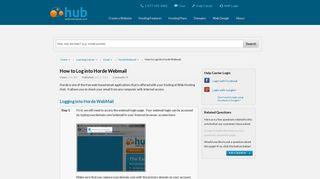 How to Log into Horde Webmail | Web Hosting Hub