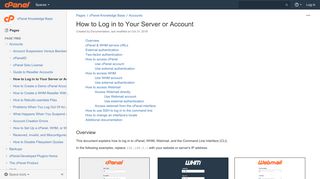 How to Log in to Your Server or Account - cPanel Knowledge Base ...