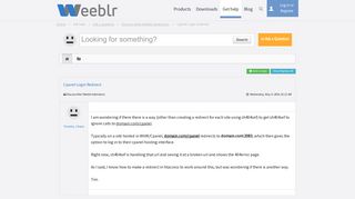 Cpanel Login Redirect - Weeblr