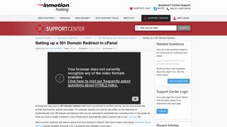 Setting up a 301 Domain Redirect in cPanel | InMotion Hosting
