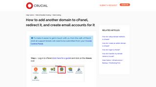 How to add another domain to cPanel, redirect it, and create email ...