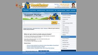 Where do I go to check my emails using my browser? « HostGator.com ...