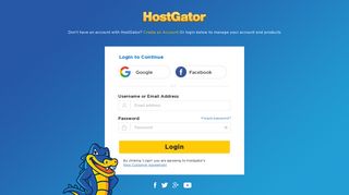 Customer Login Panel to purchase domains, web hosting ... - HostGator