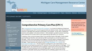 Comprehensive Primary Care Plus (CPC+) | Michigan Care ...