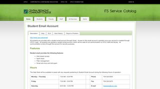 CPCC | ITS Service Catalog | Student Email Account