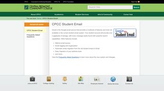CPCC Student Email — CPCC