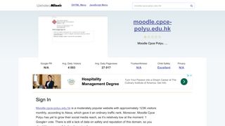 Moodle.cpce-polyu.edu.hk website. Sign In.