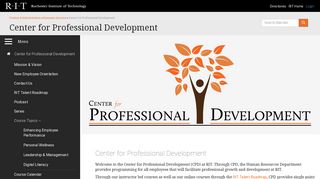 Center for Professional Development - Rochester Institute of Technology