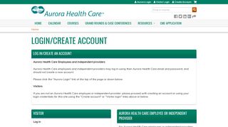 Login/Create Account | Aurora Continuing Professional Development