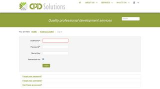 Log in - CPD Solutions