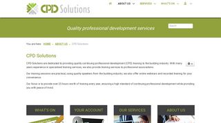CPD Solutions - CPD Solutions