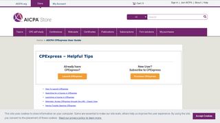 AICPA Store | AICPA CPExpress User Guide