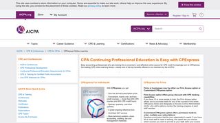 CPA Continuing Professional Education is Easy with CPExpress - AICPA