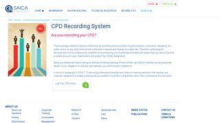 CPD Recording System - Continuing Professional Development - SAICA