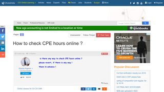 How to check CPE hours online ? - Professional Resource Forum ...