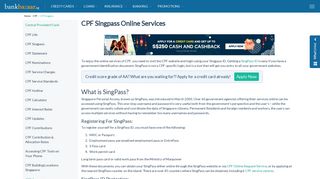 CPF Singpass - My CPF Statement Singpass Online Services