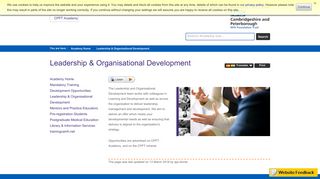 Leadership & Organisational Development - Cambridgeshire ... - CPFT