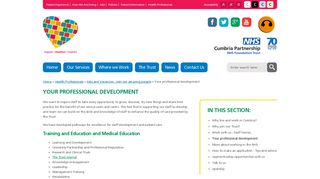 Your professional development | Cumbria Partnership NHS ...